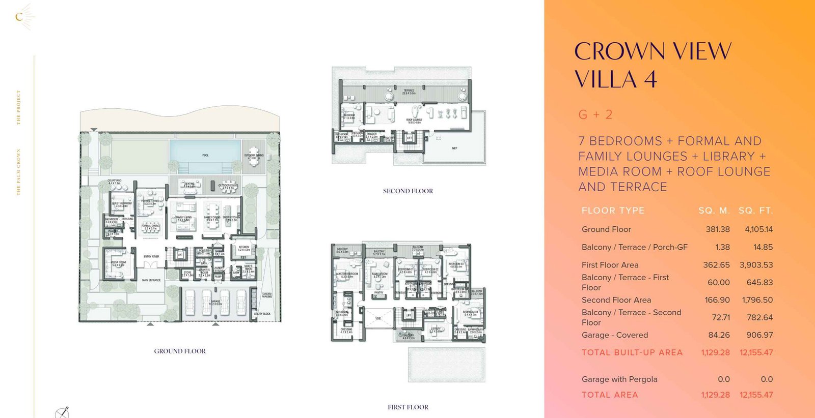 7 Bedrooms + Maid floor plan