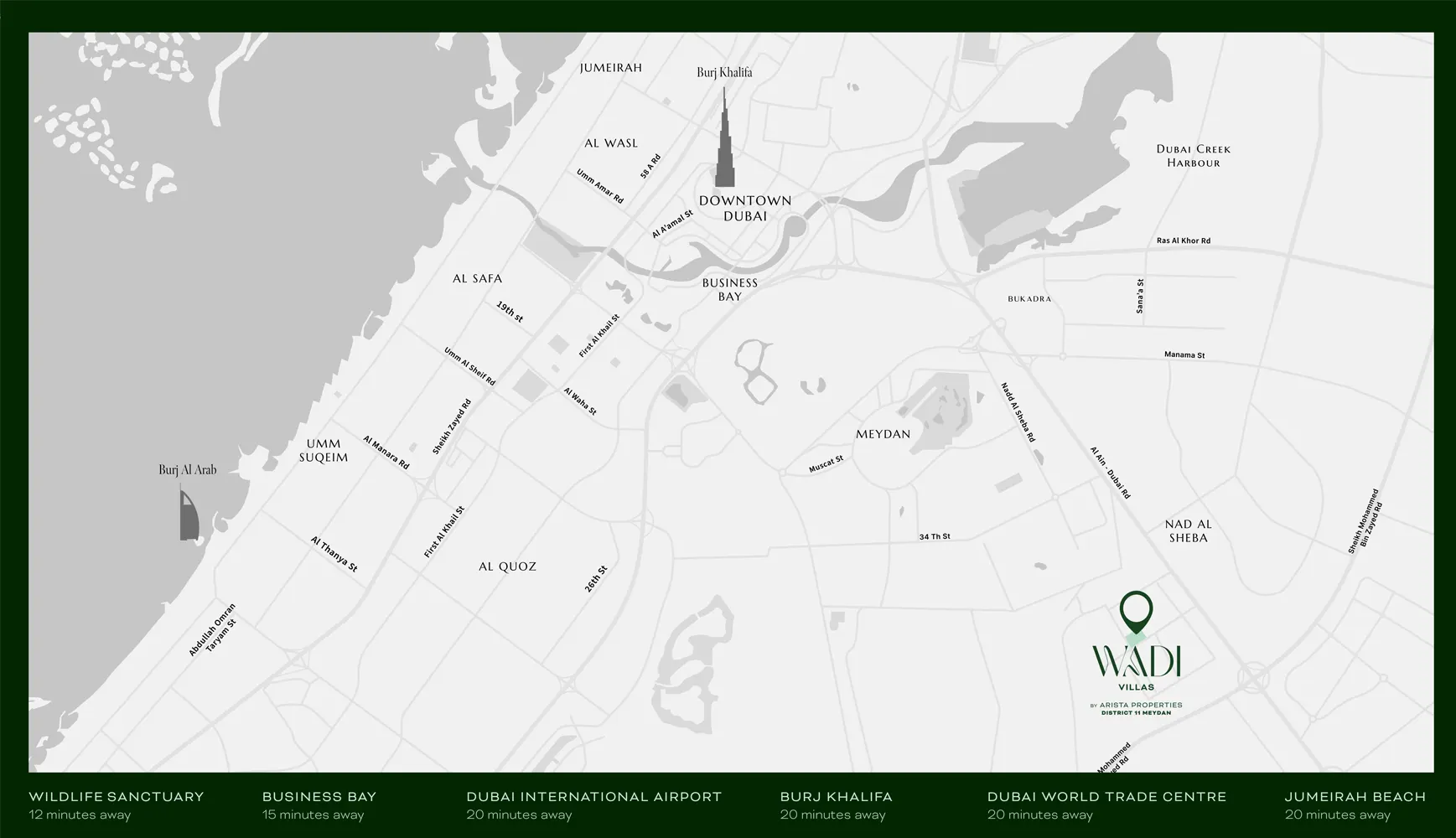 Arista Wadi Villas location map