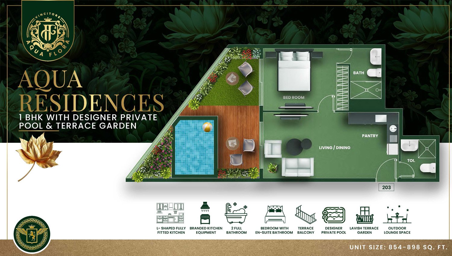 Vincitore Aqua Flora floor plan