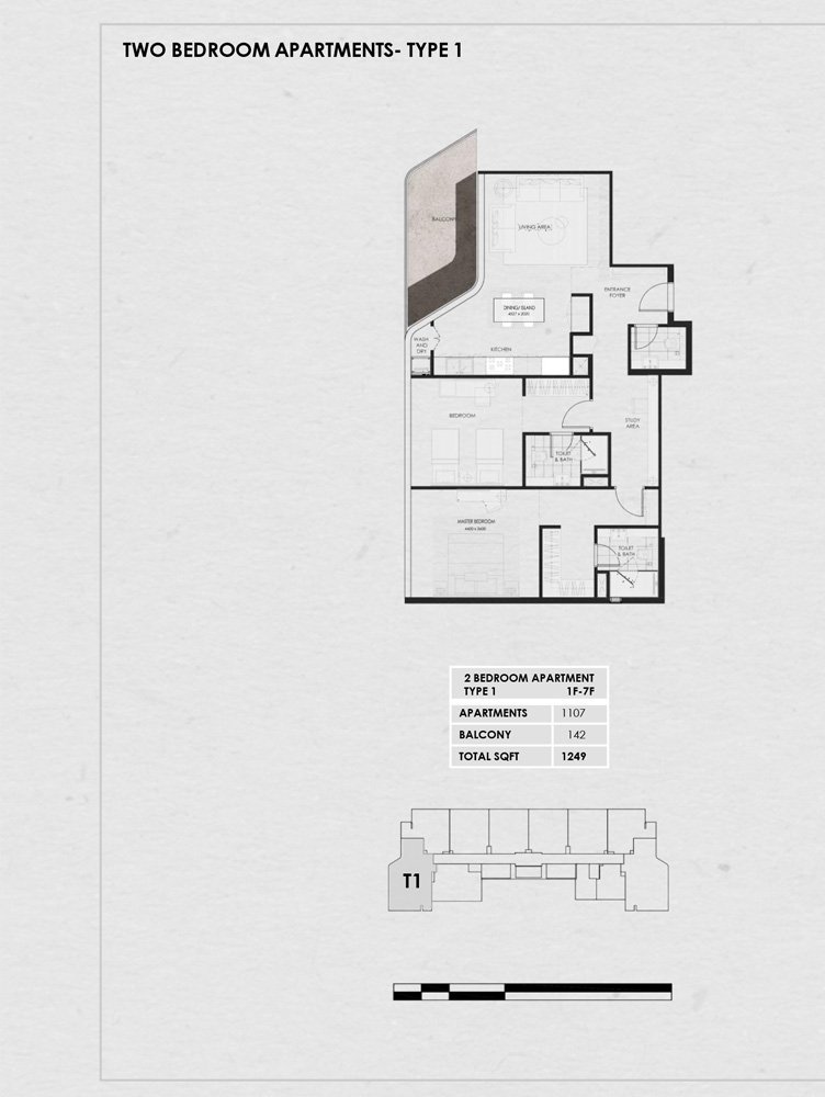 2 Bedroom floor plan