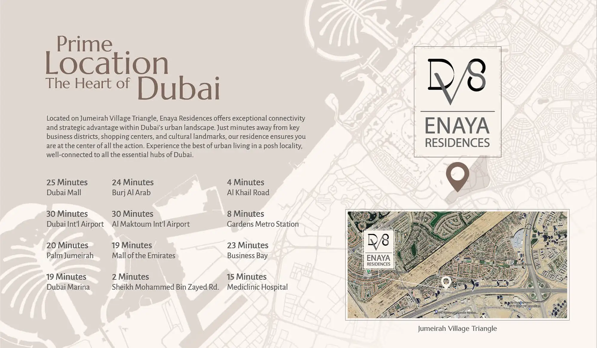 Enaya Residences at JVT location map