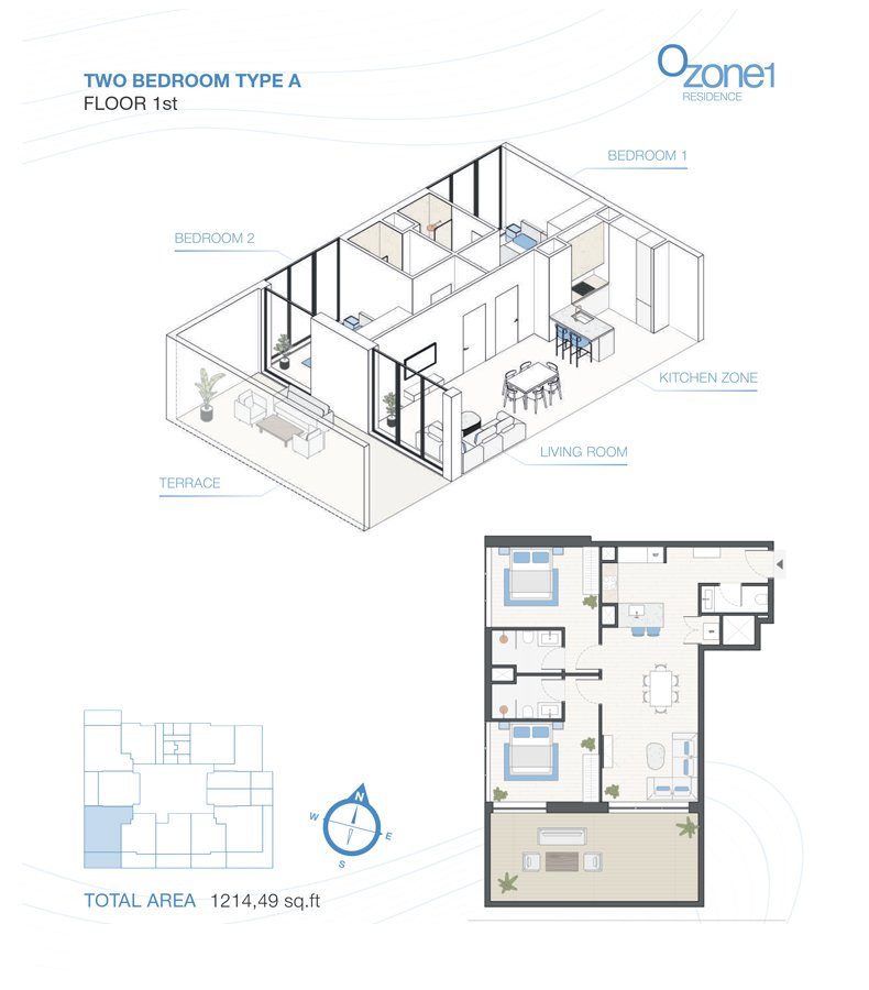 2 Bedroom floor plan