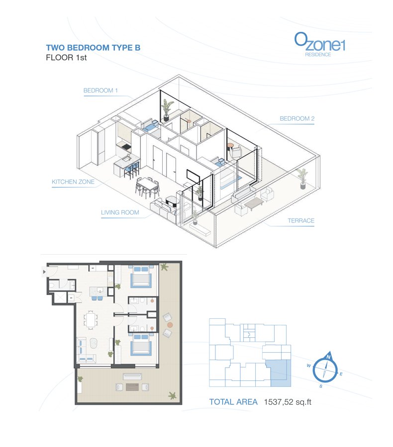2 Bedroom floor plan