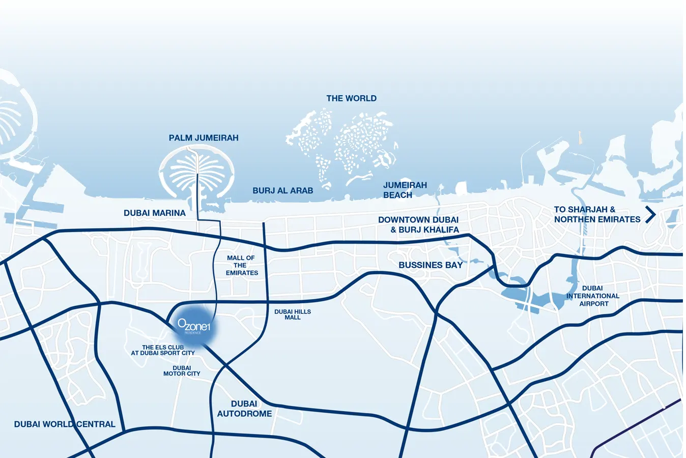 Ozone1 Residences at JVC location map