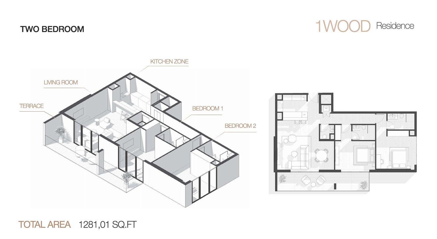 2 Bedroom floor plan