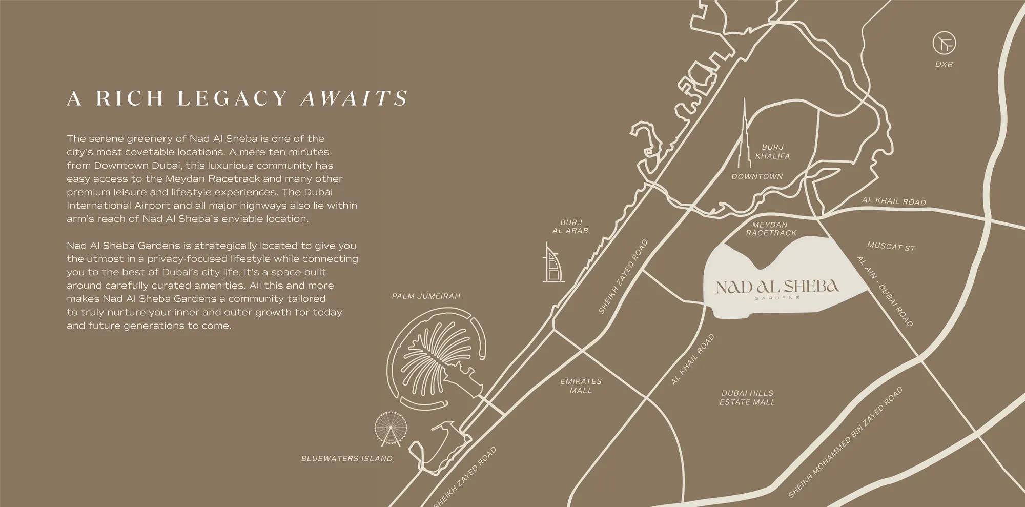 Nad Al Sheba Gardens Phase 5 location map