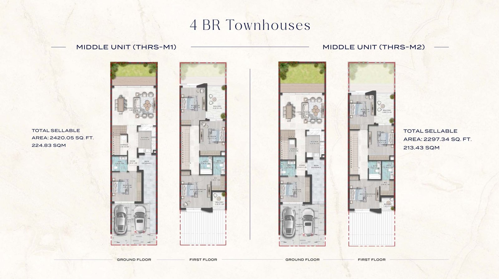 4 Bedrooms + Maid floor plan
