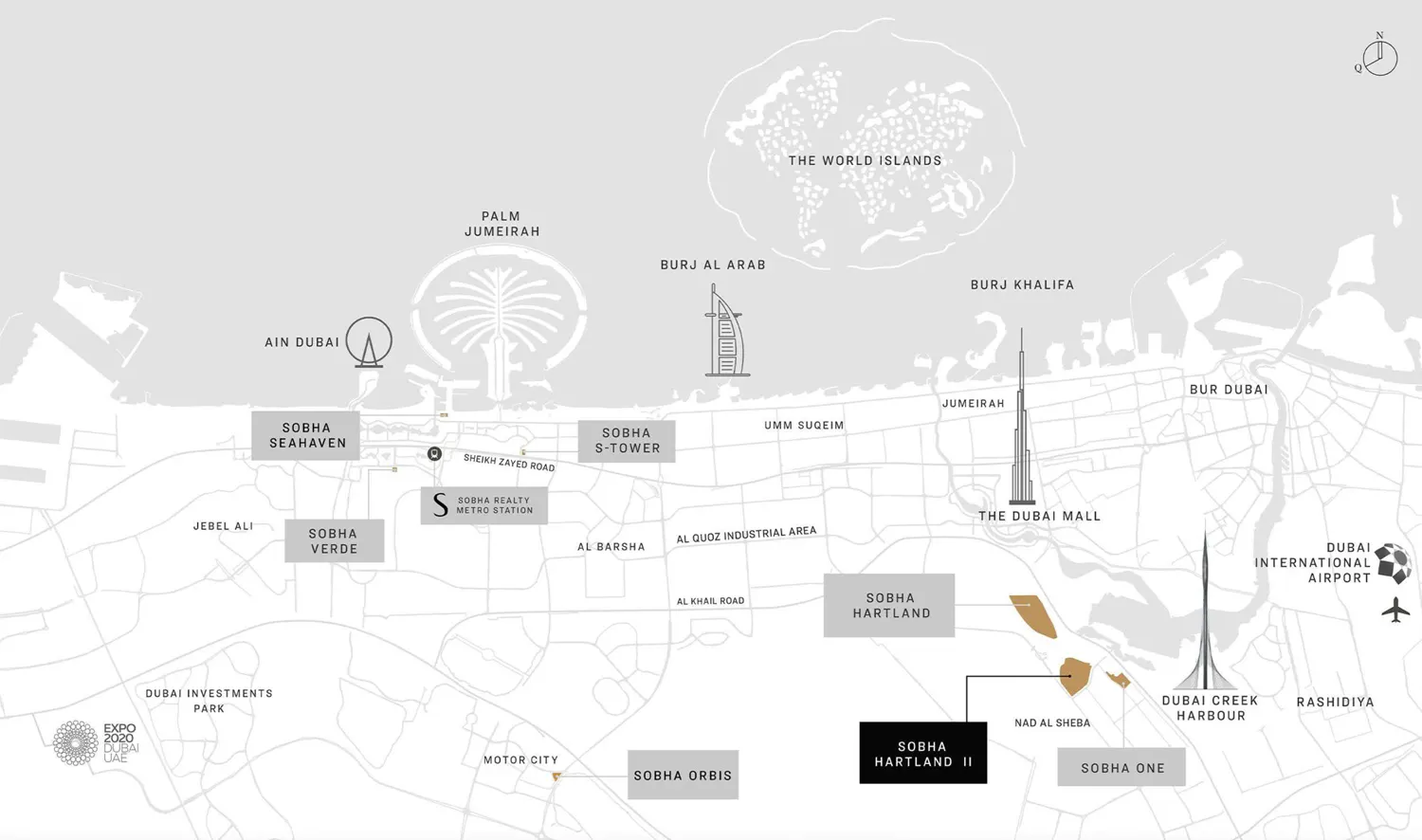 Sobha Skyscape Avenue location map