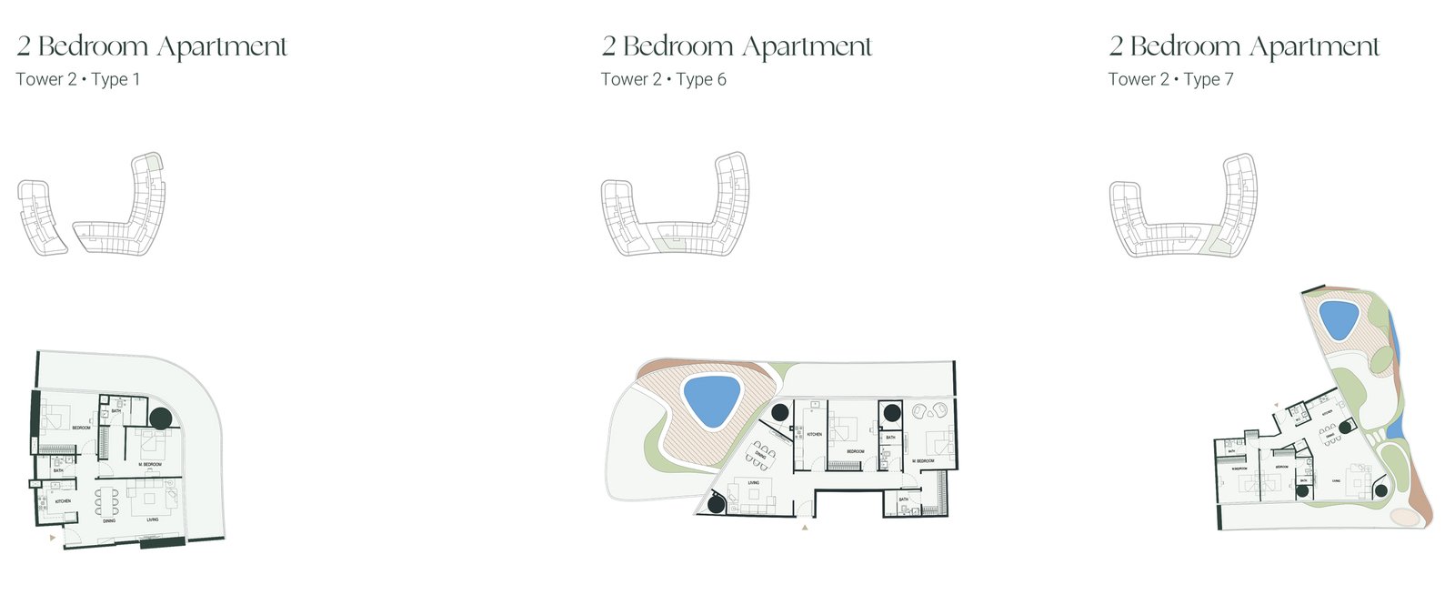 2 Bedrooms floor plan