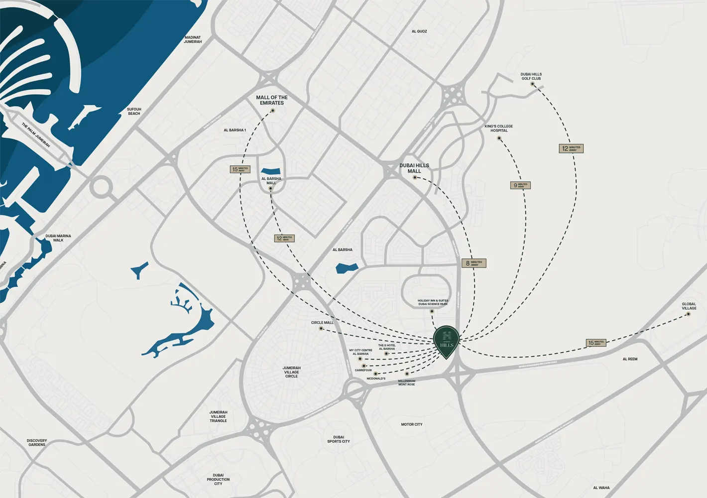 Binghatti Hills Phase 2 location map