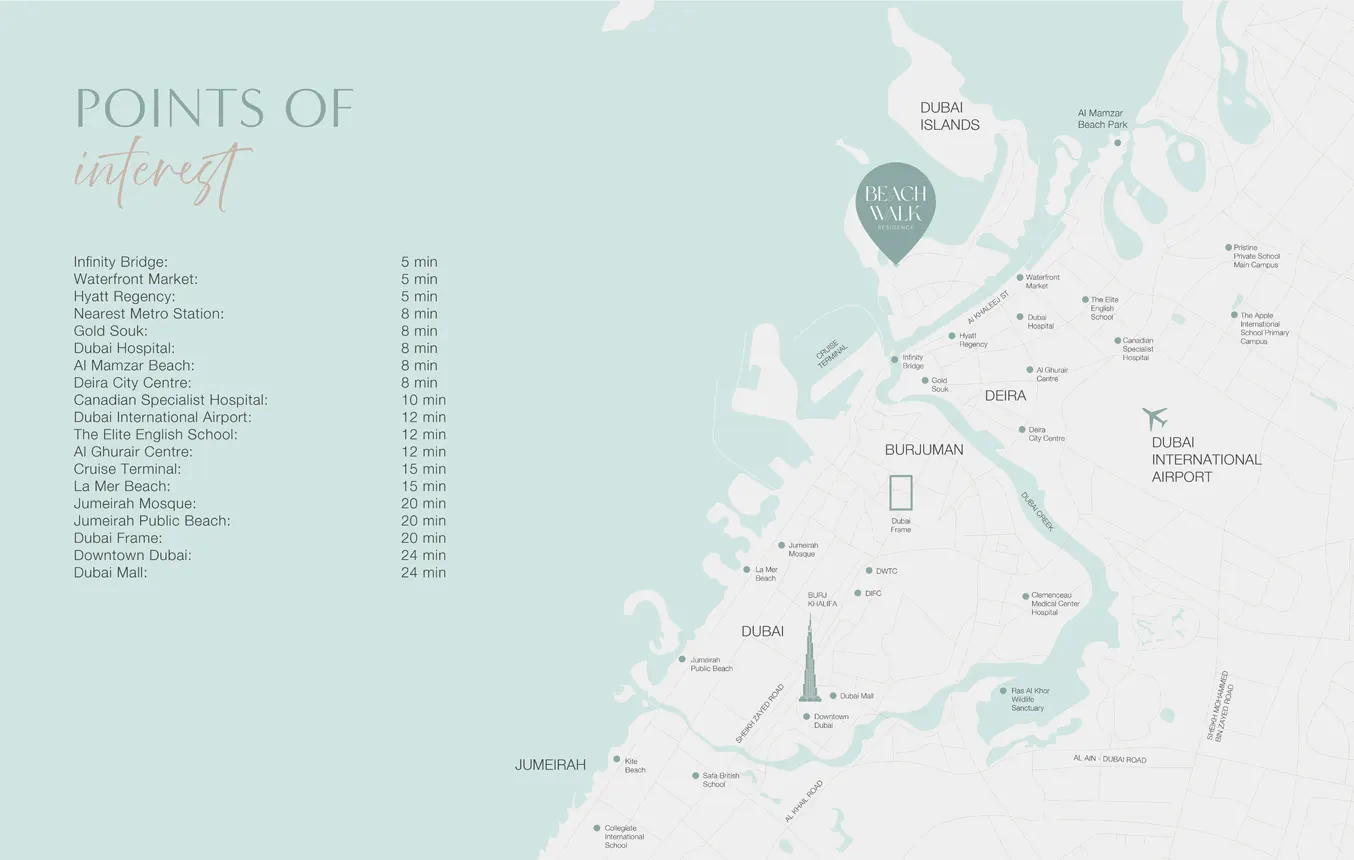 Beach Walk Residence location map