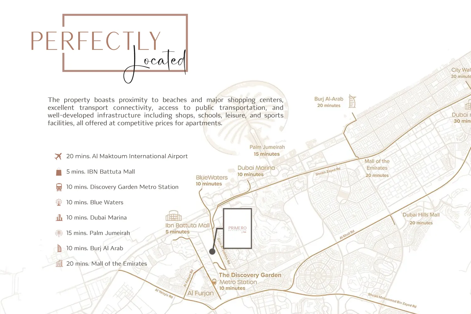 Primero Residences at Al Furjan location map
