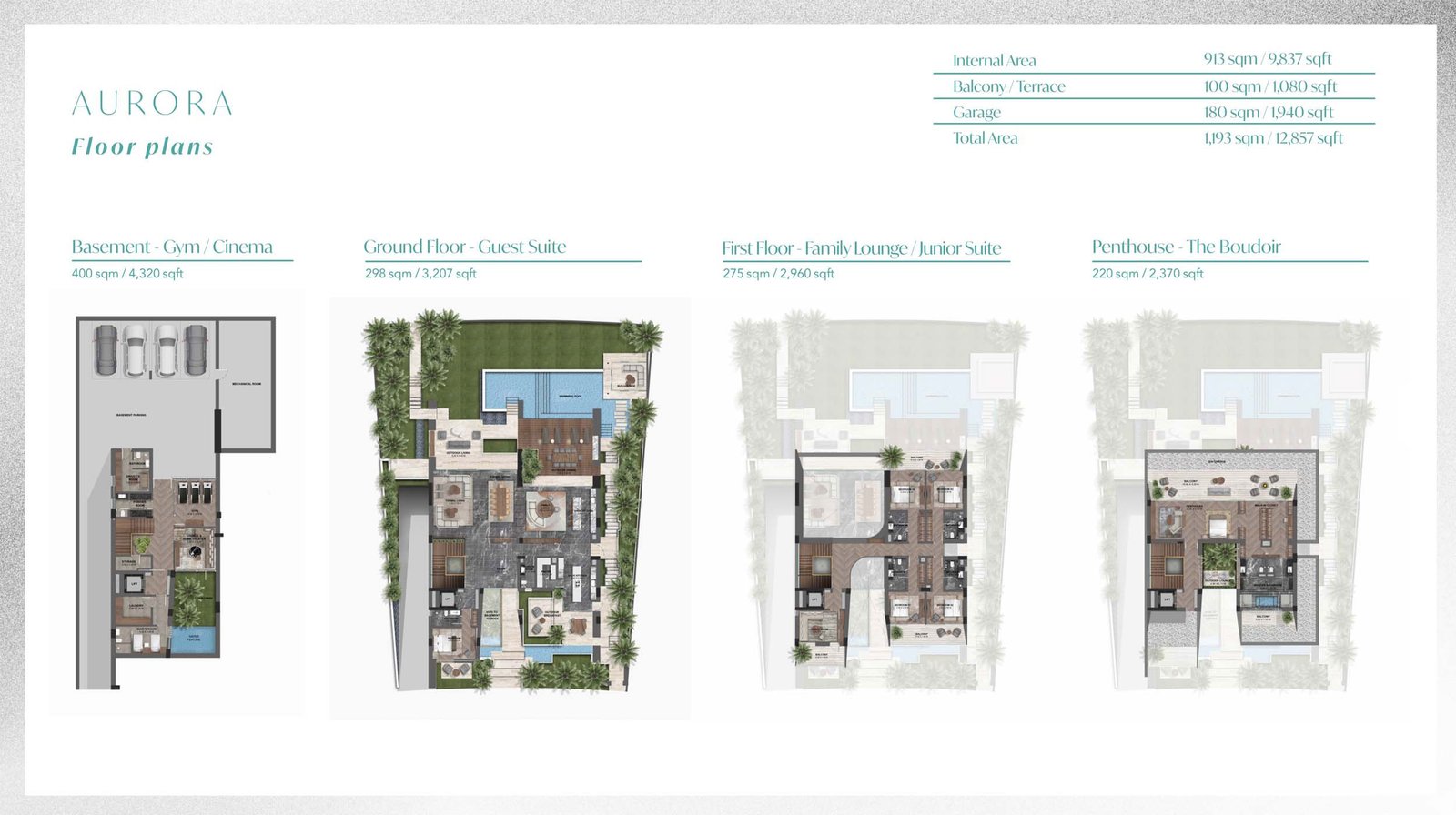 5 Bedrooms + Maid floor plan