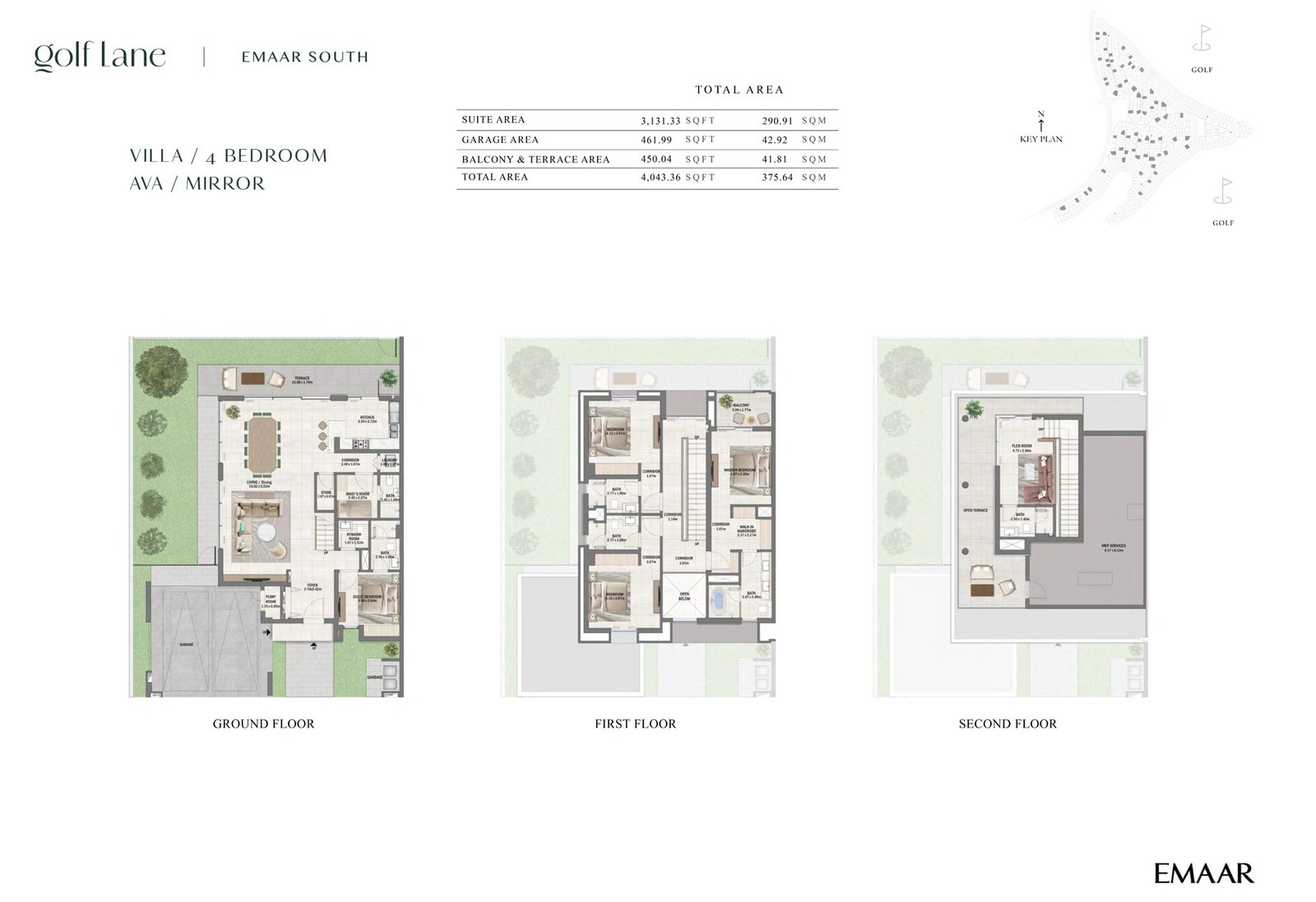 4 Bedrooms + Maid floor plan