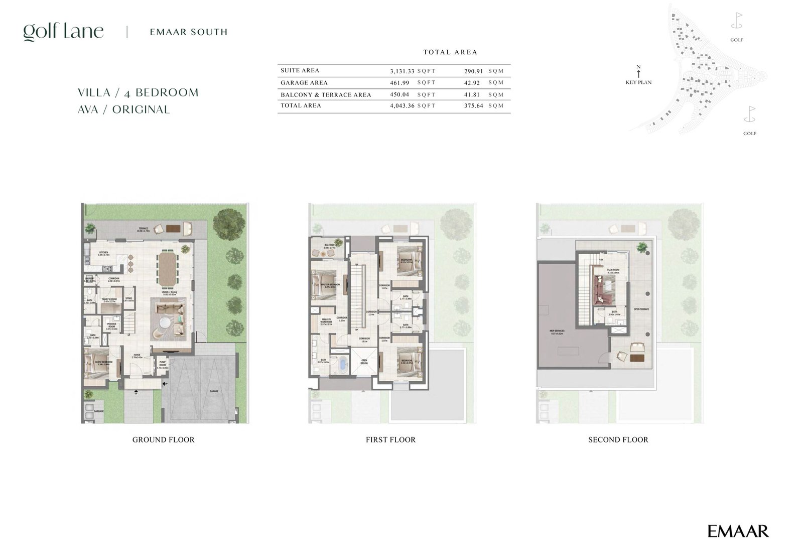 4 Bedrooms + Maid floor plan