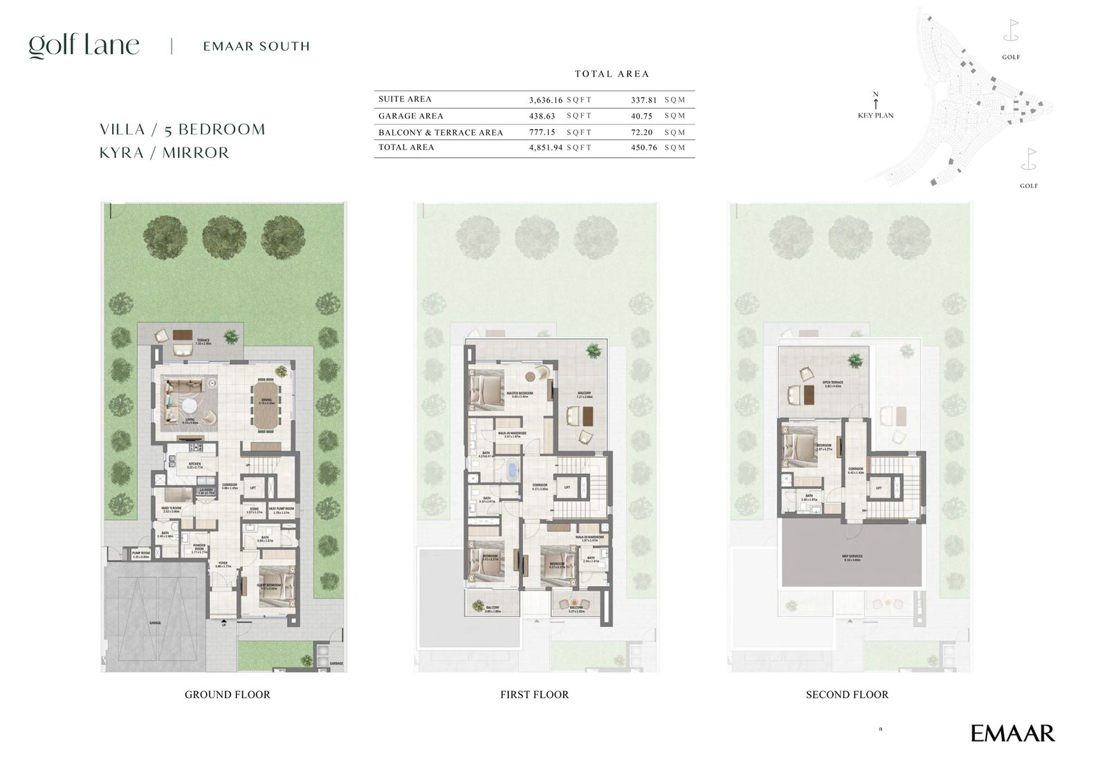 5 Bedrooms + Maid floor plan