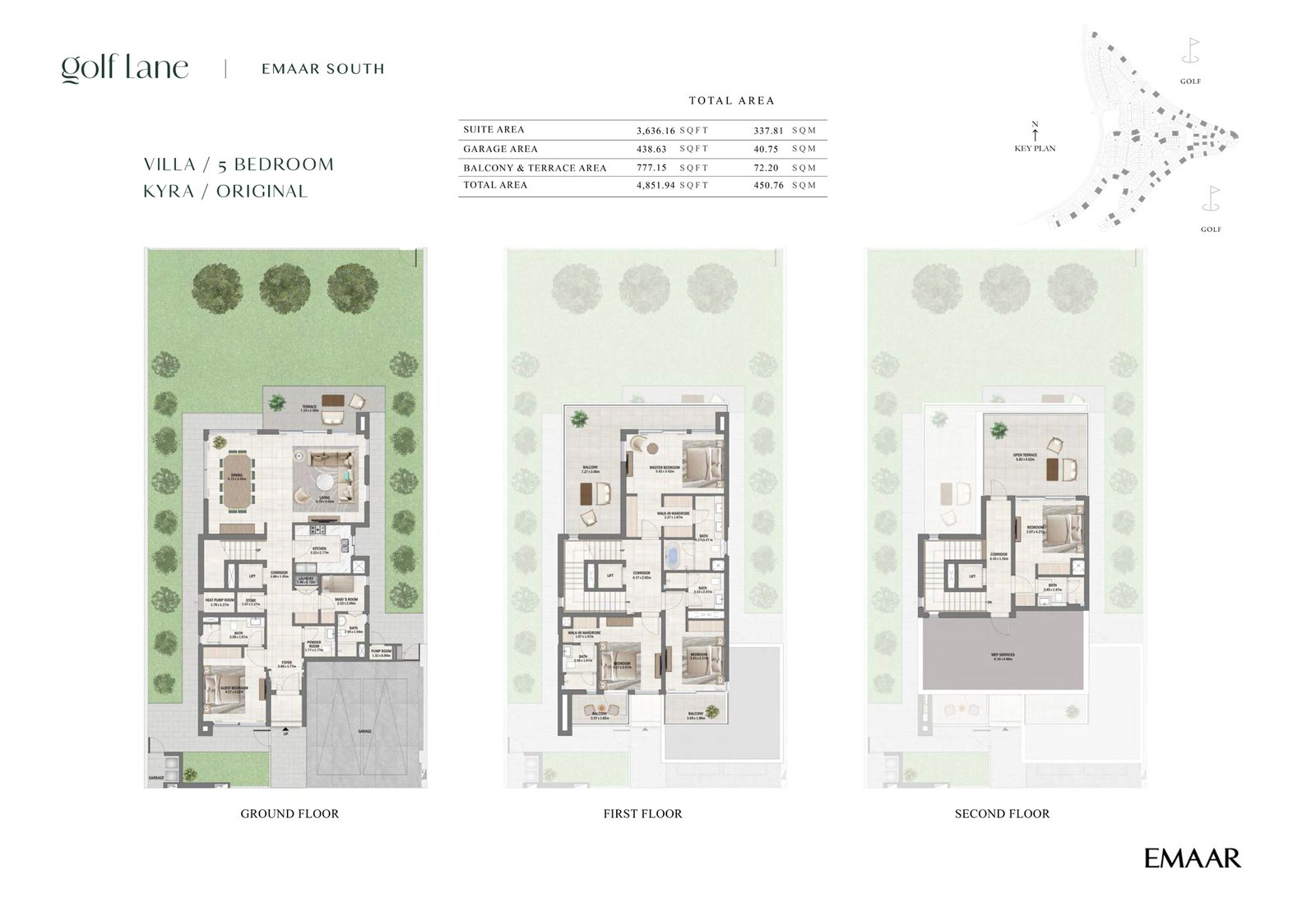 5 Bedrooms + Maid floor plan