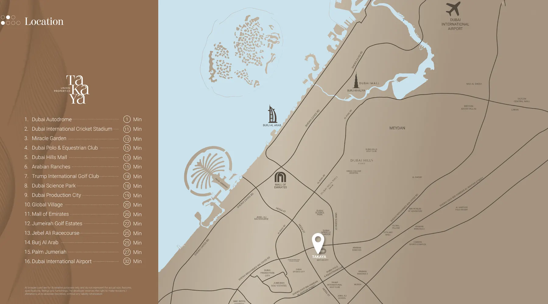 Takaya at Motor City location map