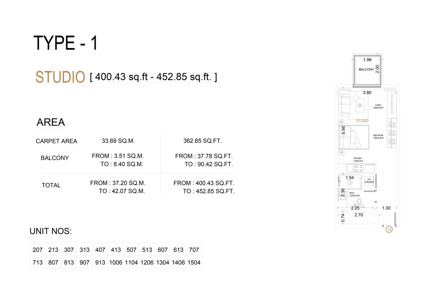 Studio floor plan