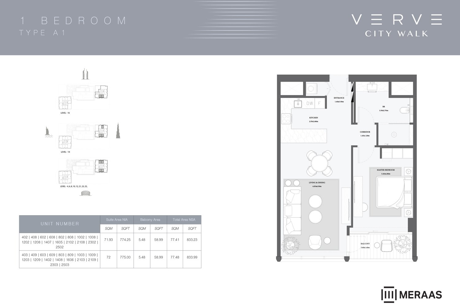 1 Bedroom floor plan