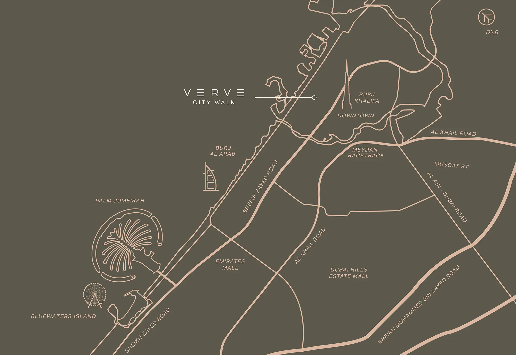 Verve City Walk location map