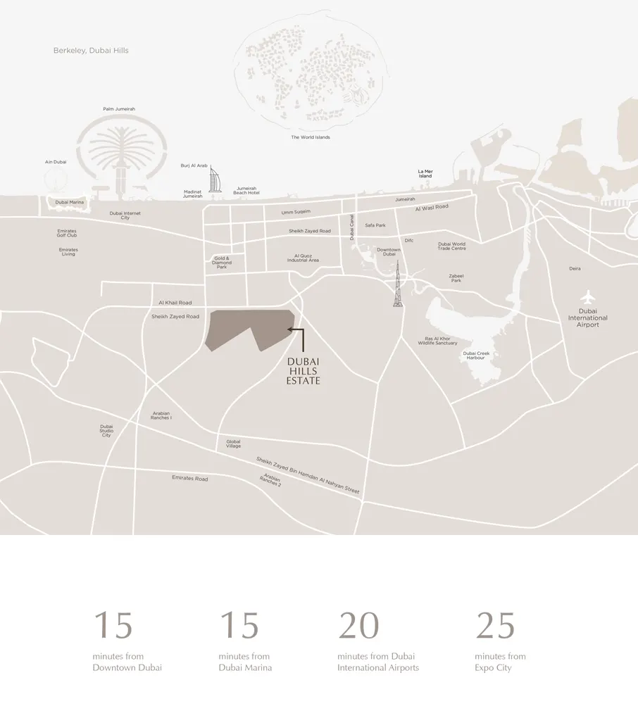 Berkeley at Dubai Hills Estate location map