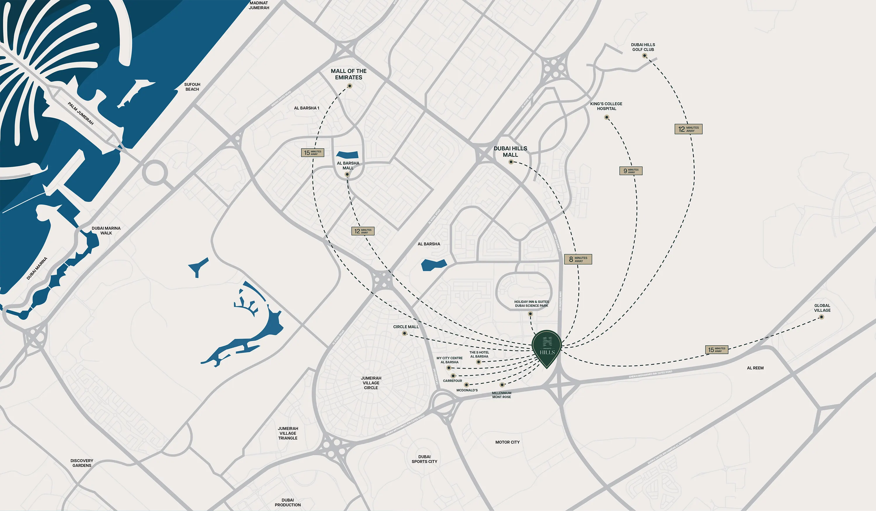 Binghatti Hills Phase 3 location map
