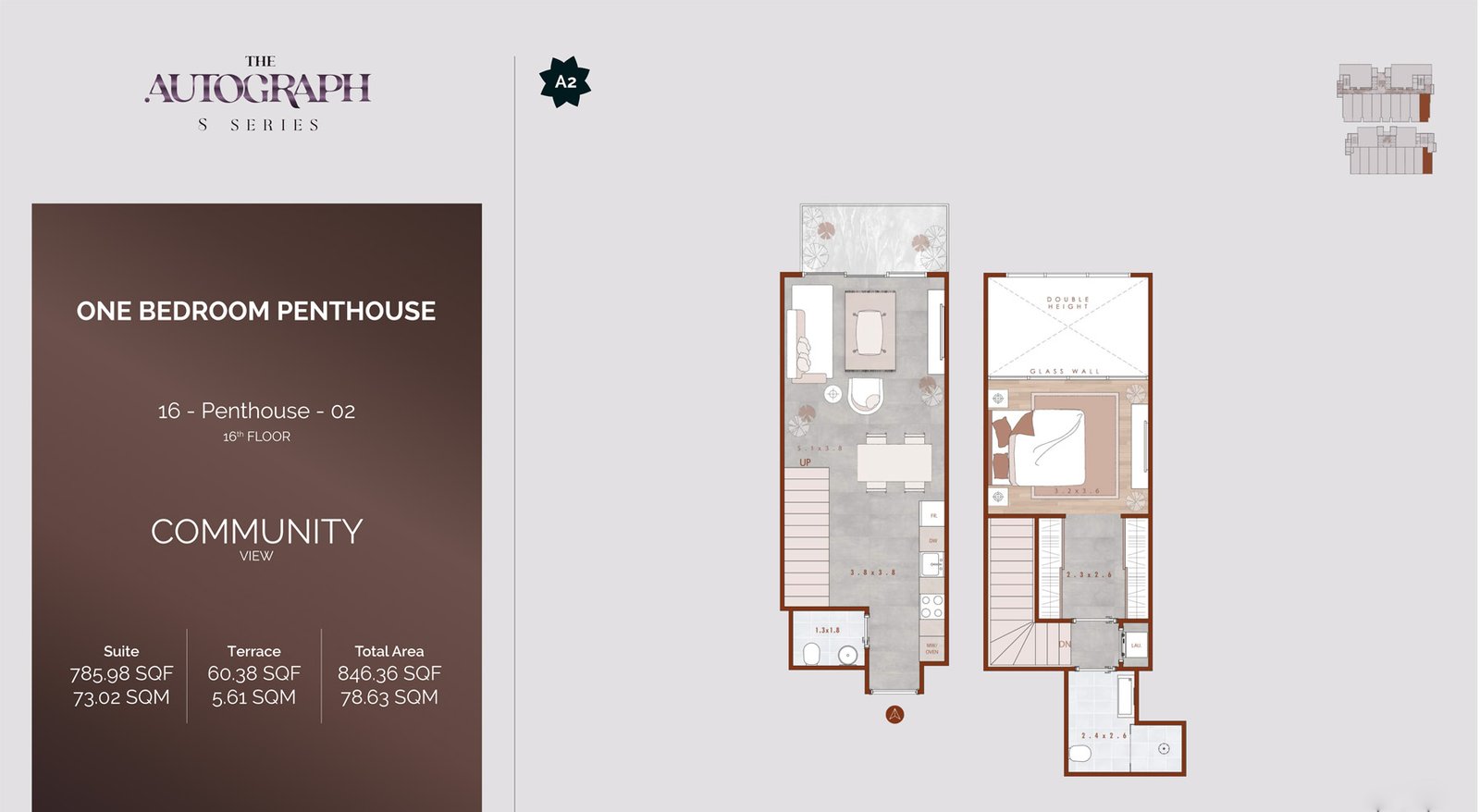 1 Bedroom floor plan