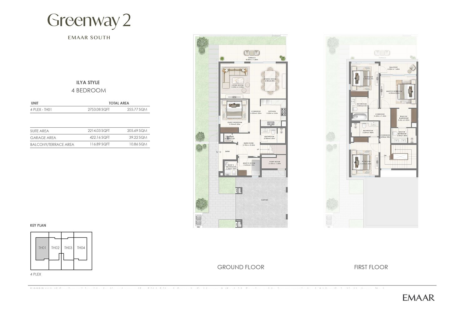 Greenway 2 at Emaar South floor plan