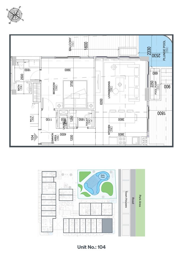 1 Bedroom floor plan