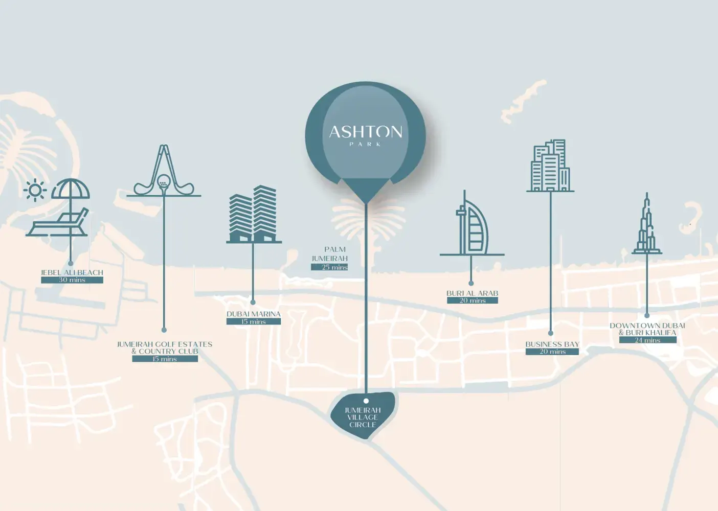 Ashton Park at JVC location map