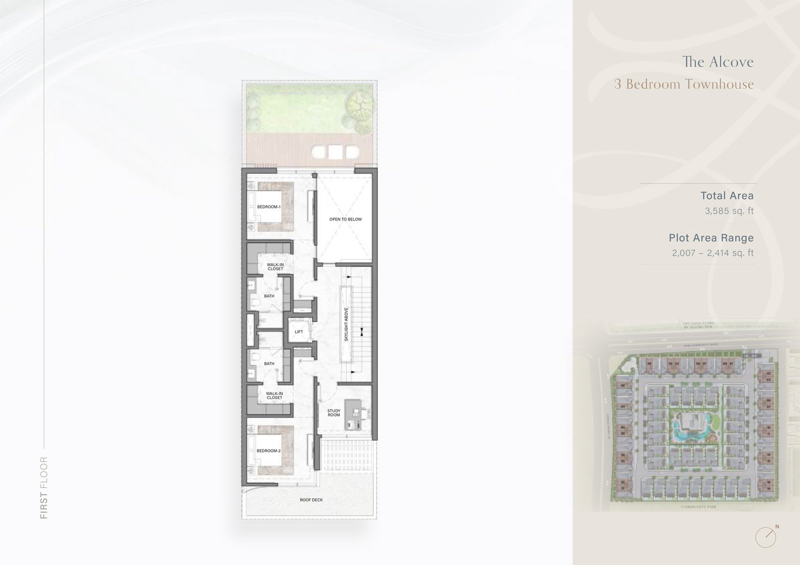 3 Bedrooms + Study floor plan