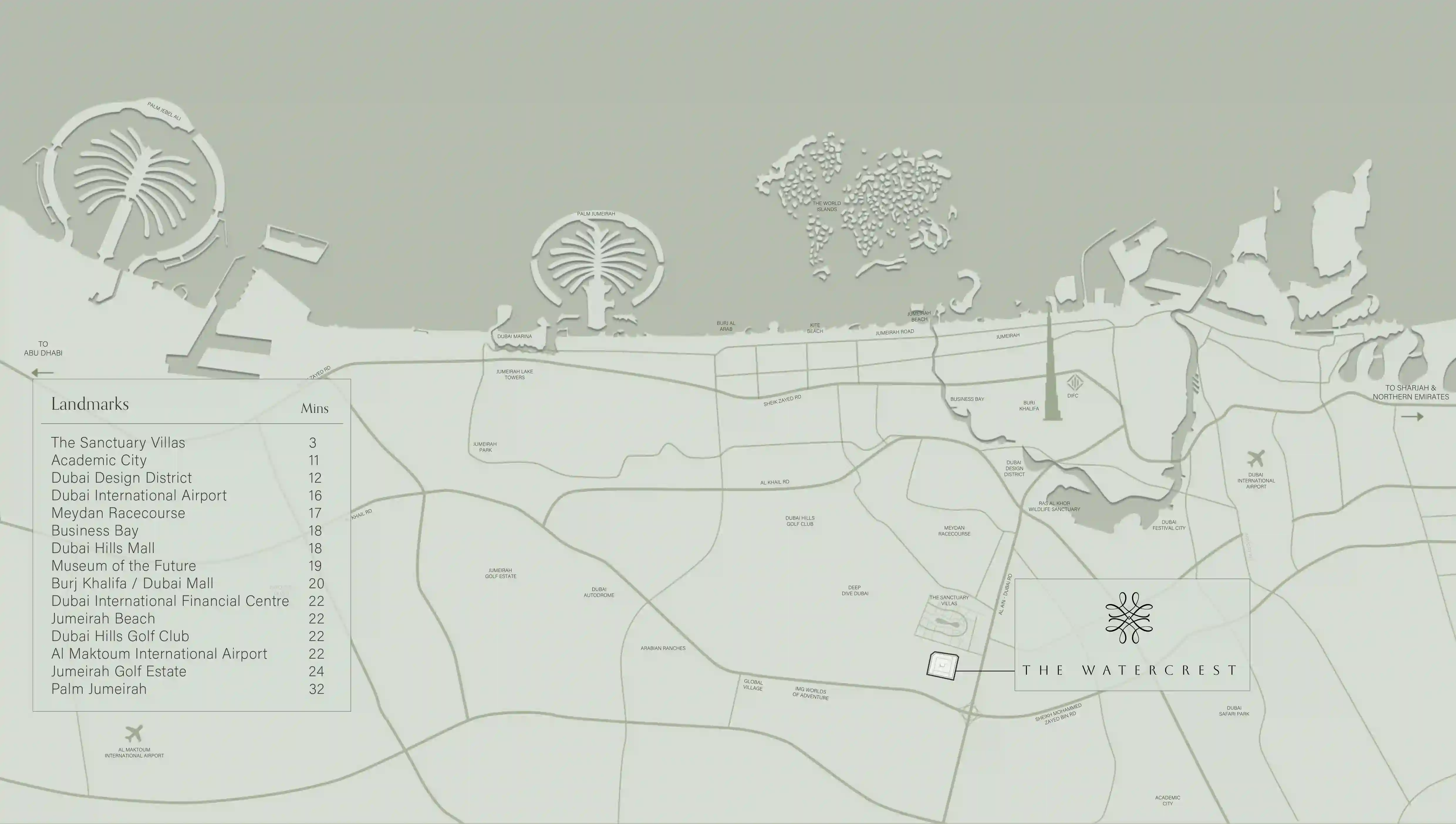 The Watercrest by Ellington location map