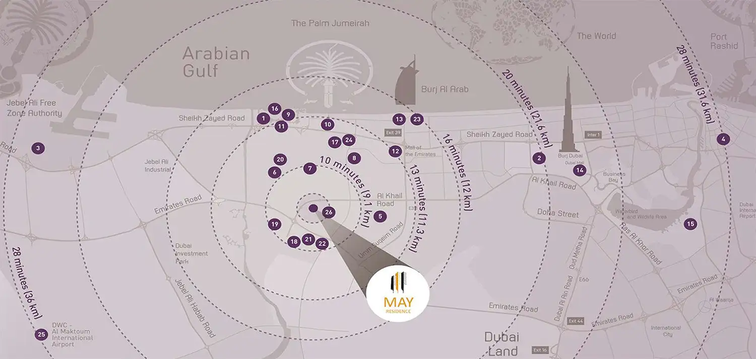 May Residence location map