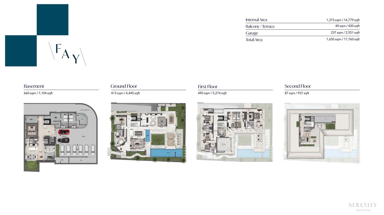 6 Bedrooms + Maid floor plan