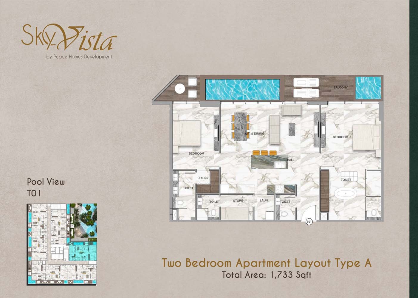 2 Bedroom floor plan