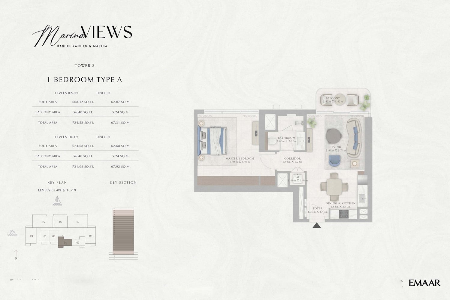 1 Bedroom floor plan