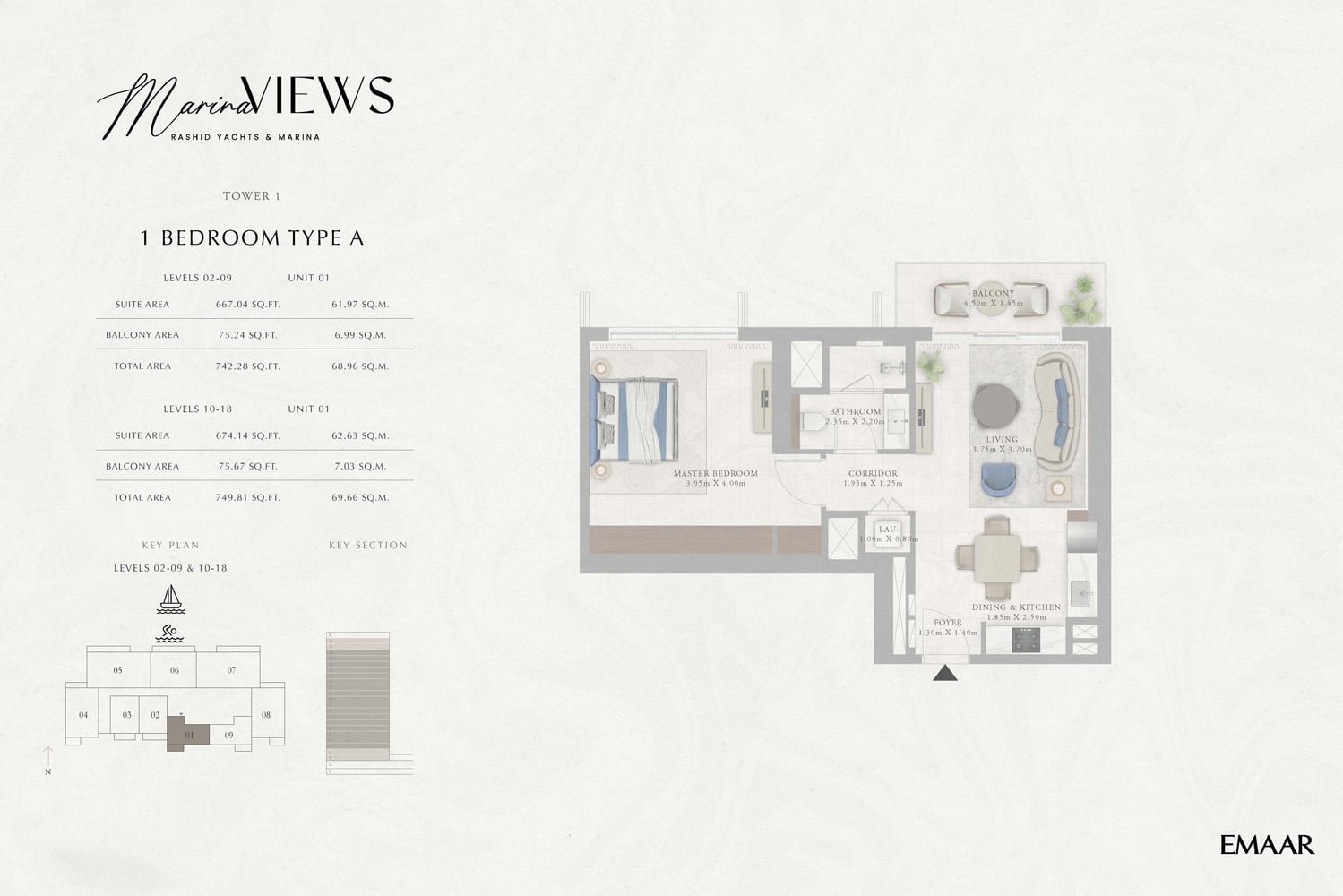 1 Bedroom floor plan