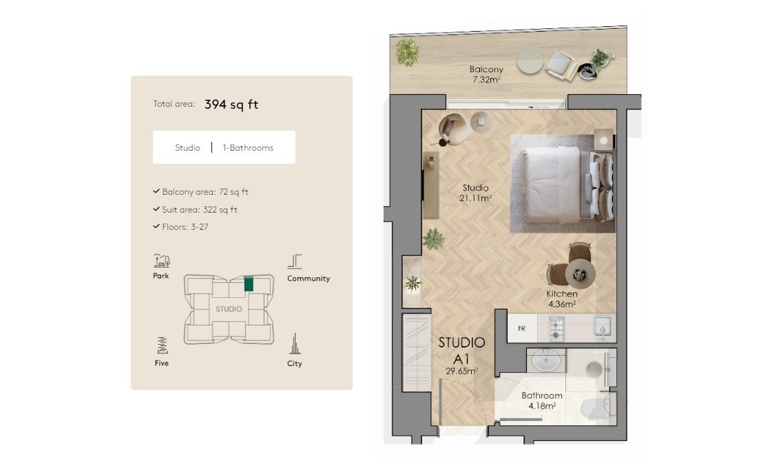 Studio floor plan