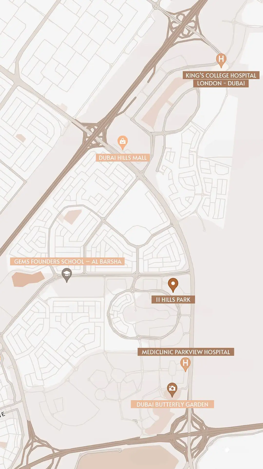11 Hills Park location map