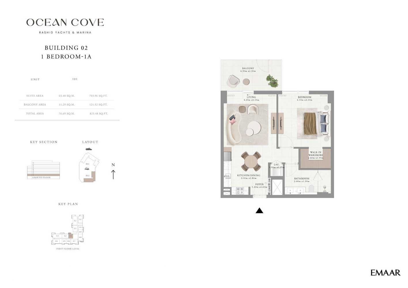 Emaar Ocean Cove Mina Rashid floor plan