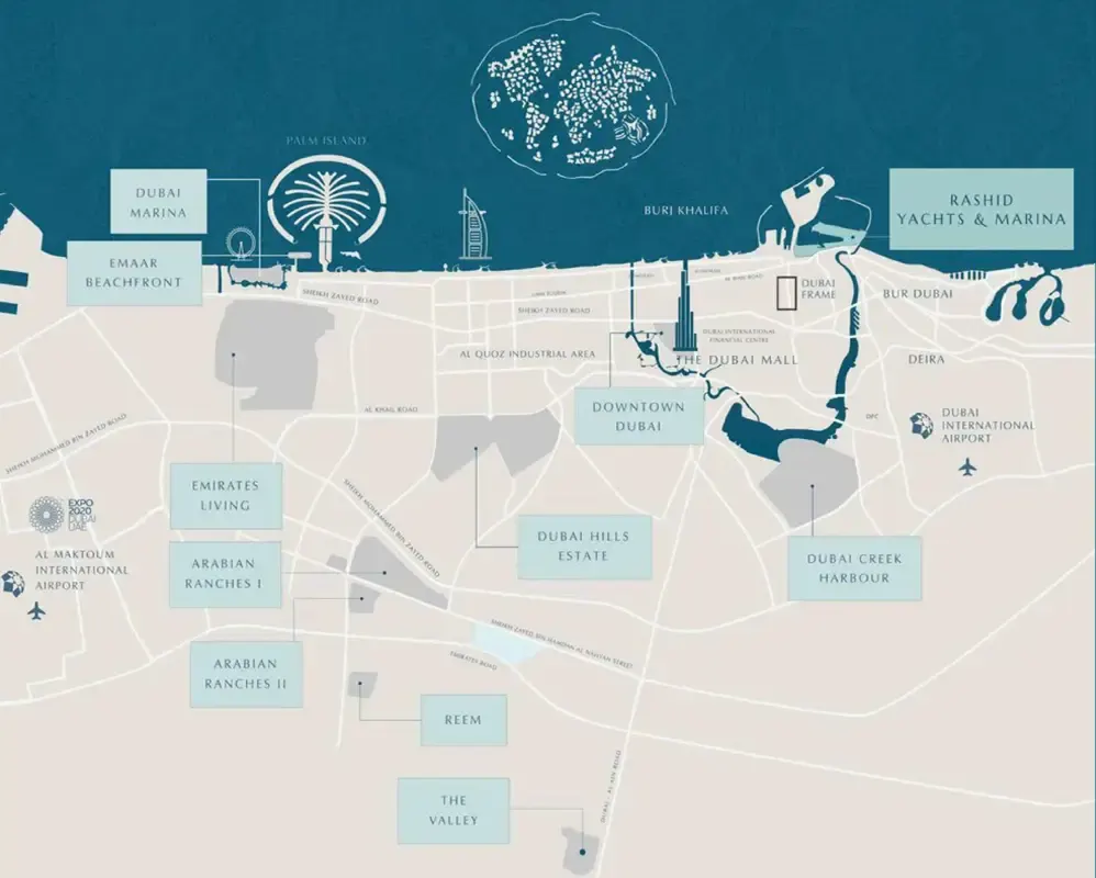 Emaar Ocean Cove Mina Rashid location map