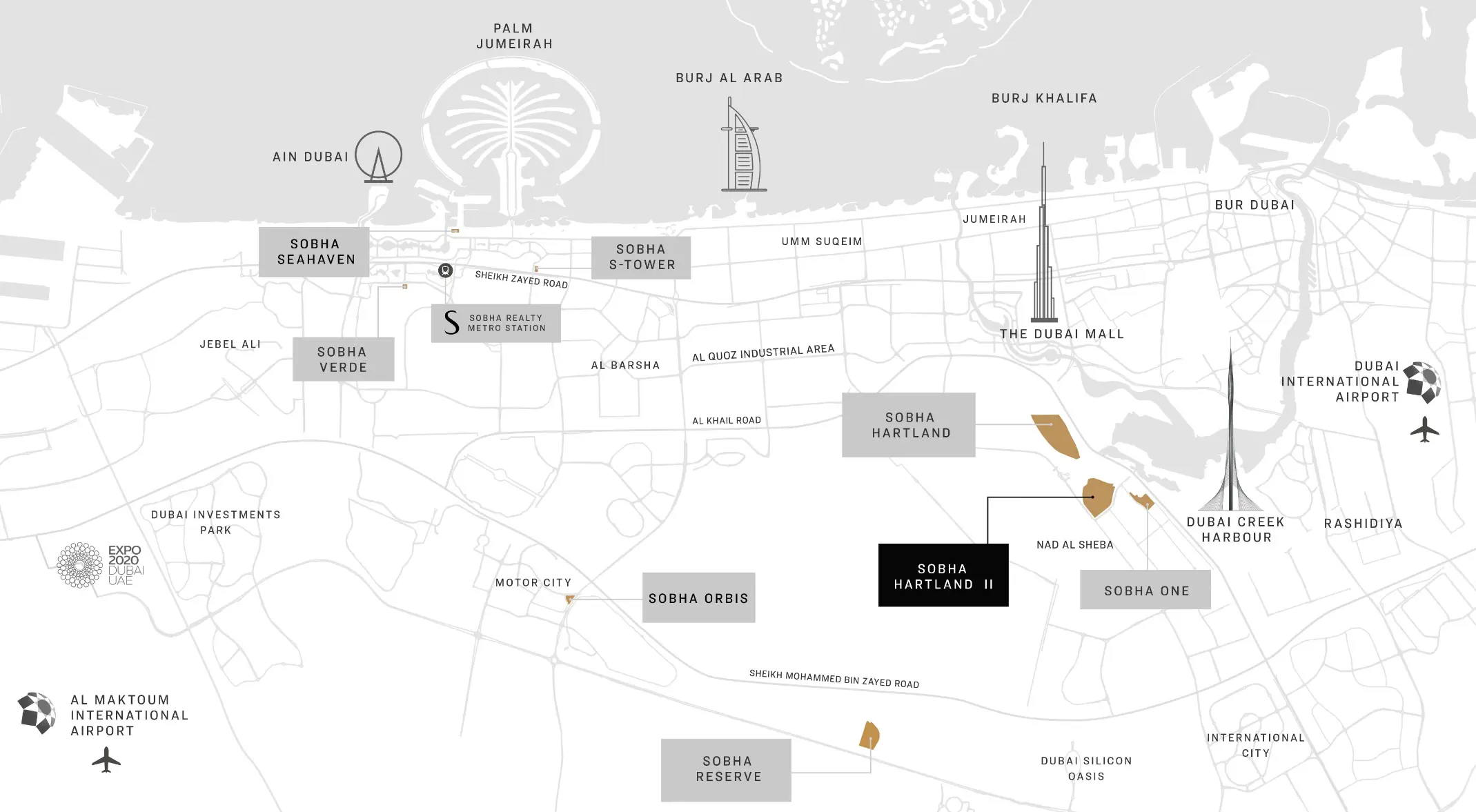Sobha Skyscape Altius location map