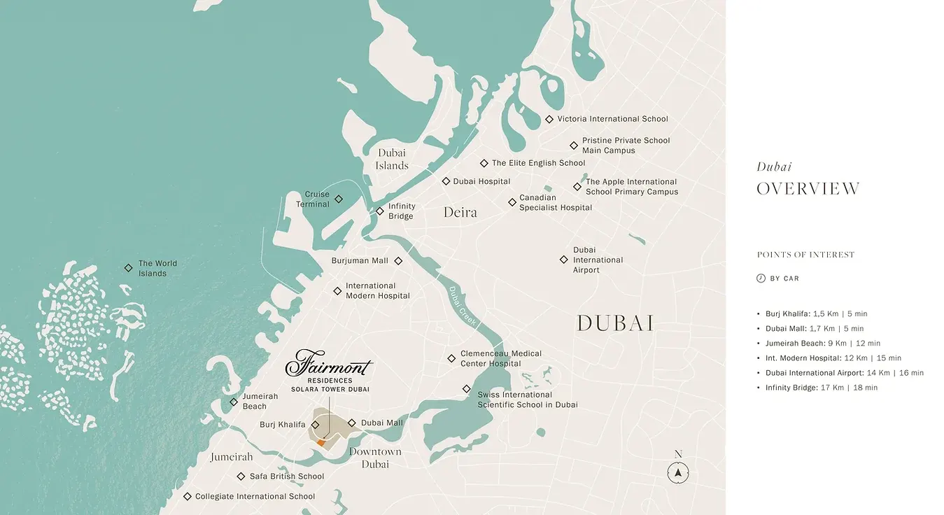 Fairmont Residences Solara Tower location map