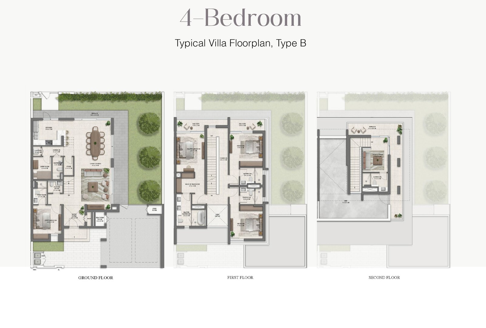 4 Bedrooms floor plan