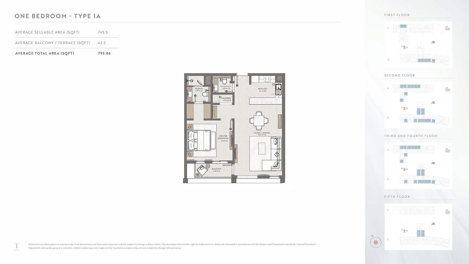 1 Bedroom floor plan