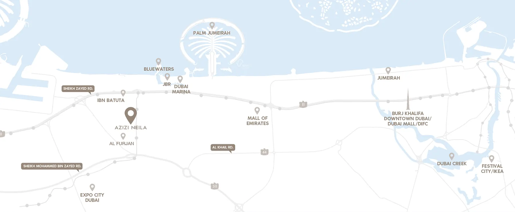 Azizi Neila location map