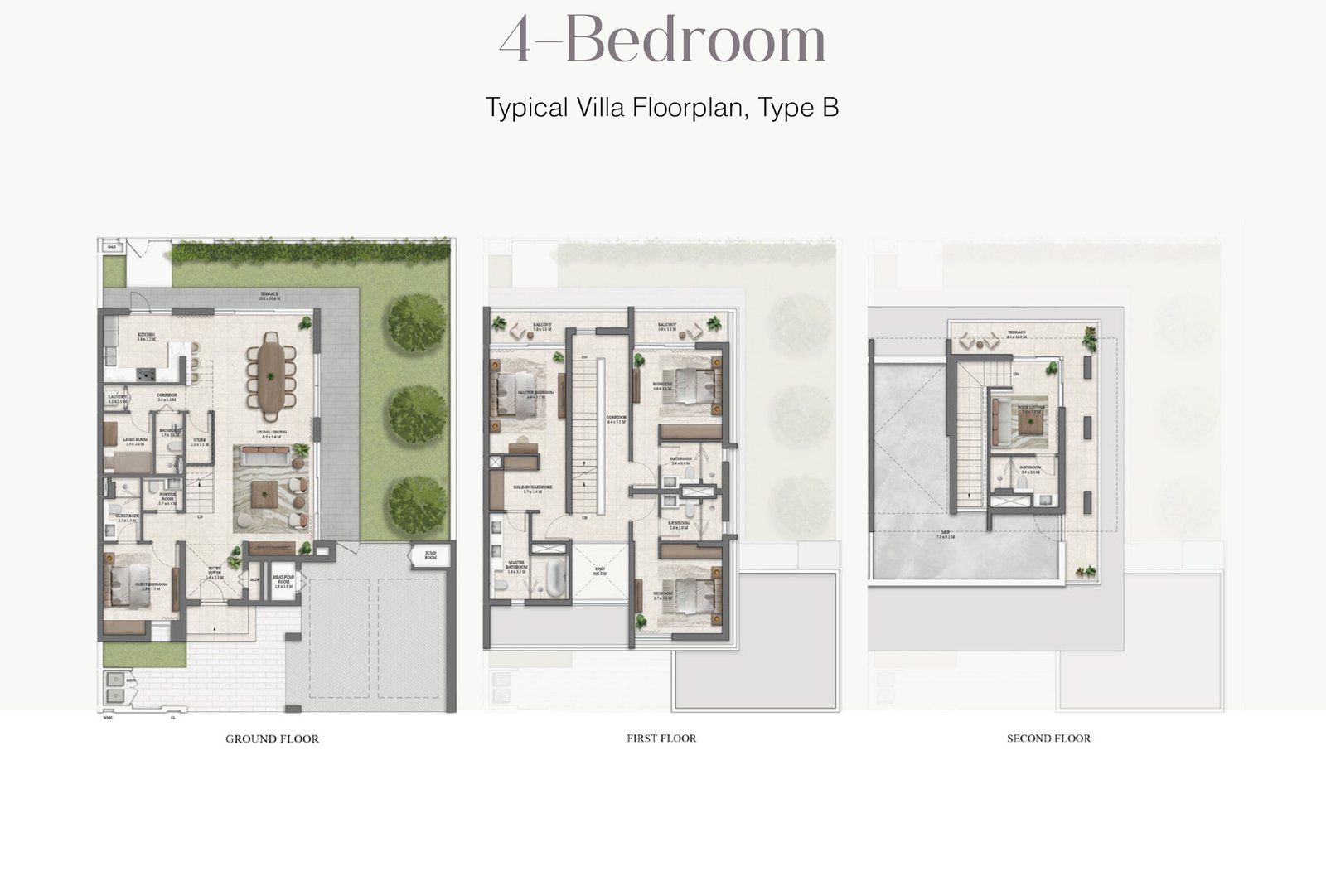 4 Bedrooms floor plan