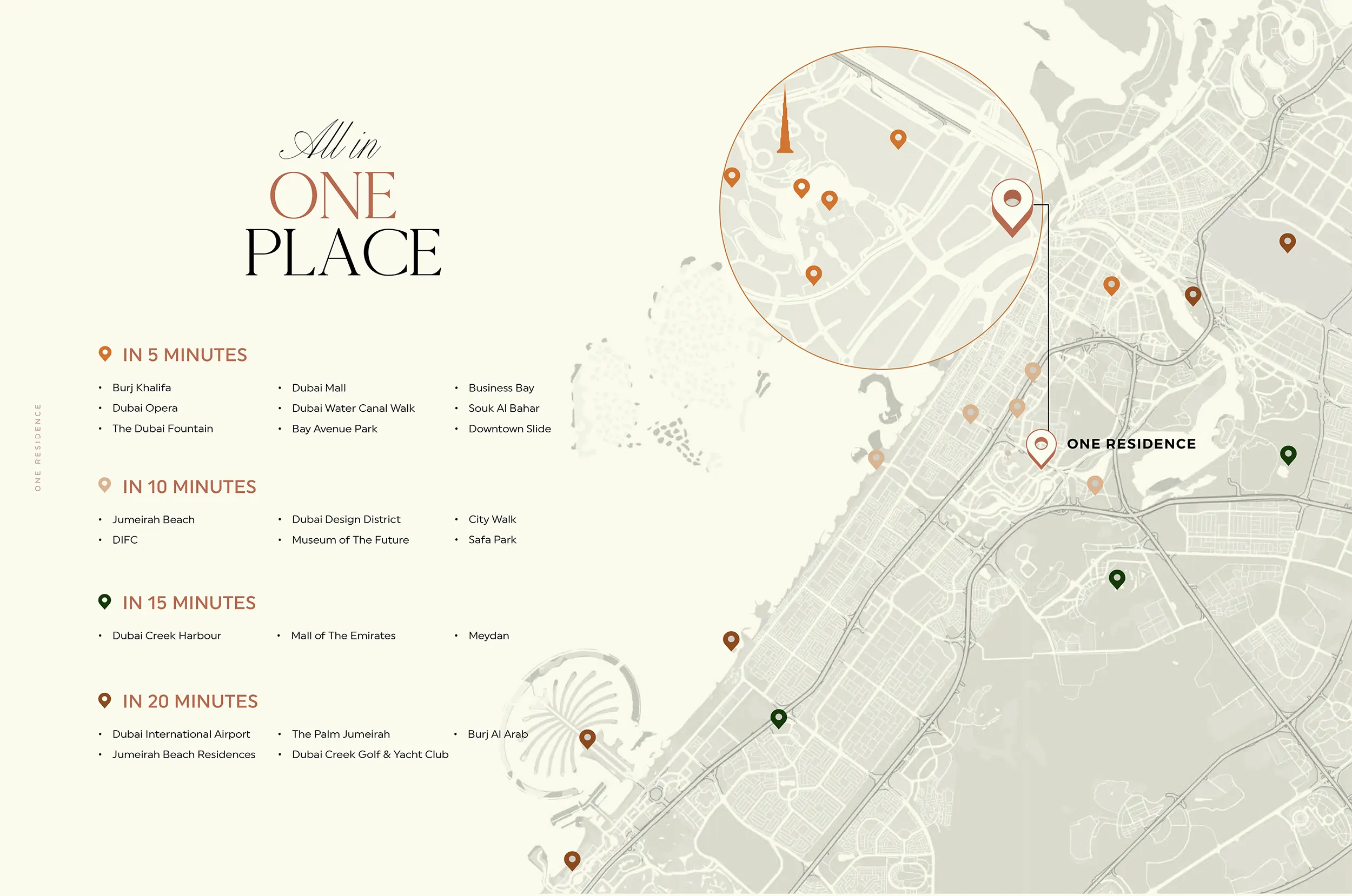 One Residence at Downtown Dubai location map