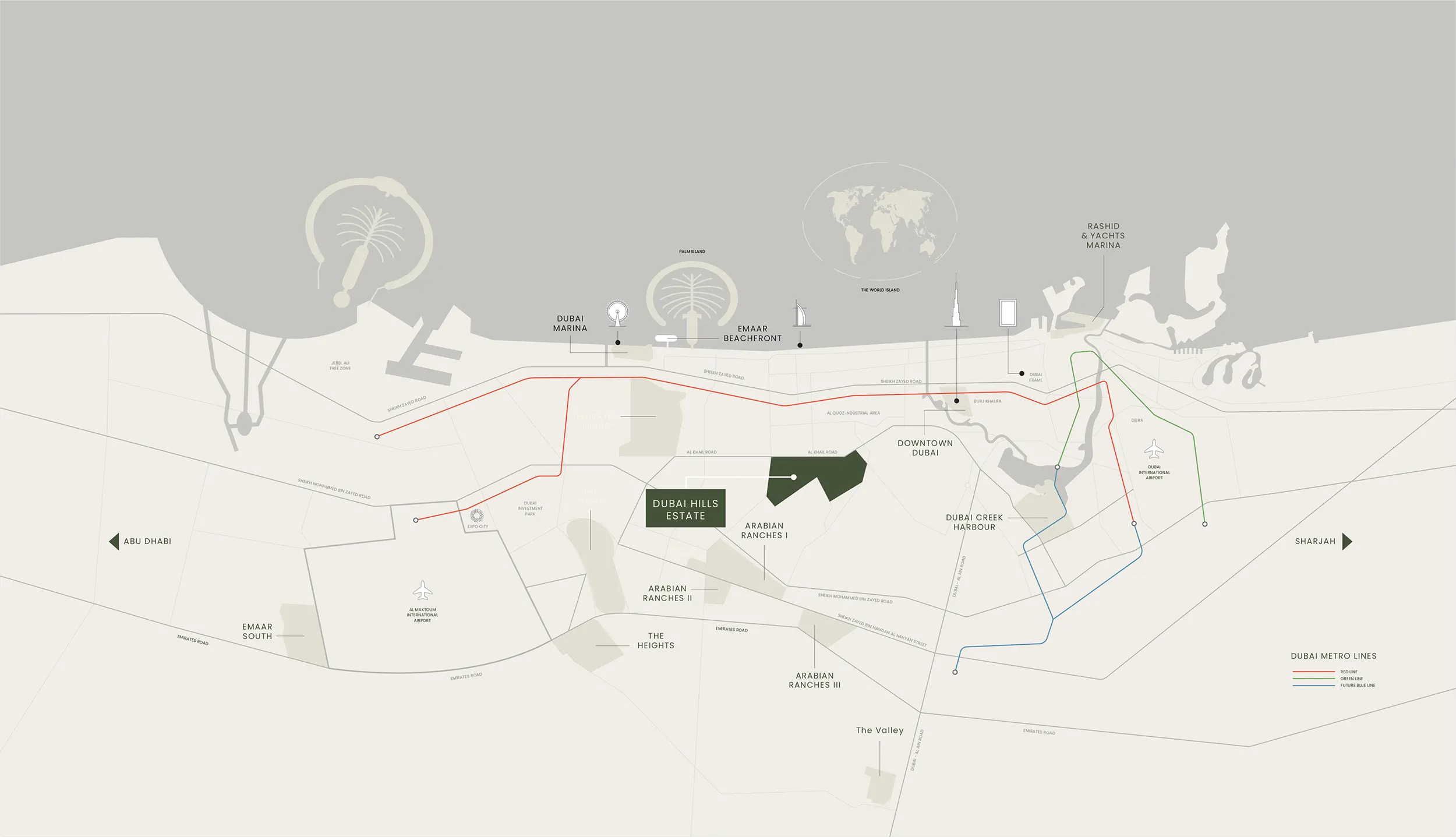 Club Place at Dubai Hills Estate location map
